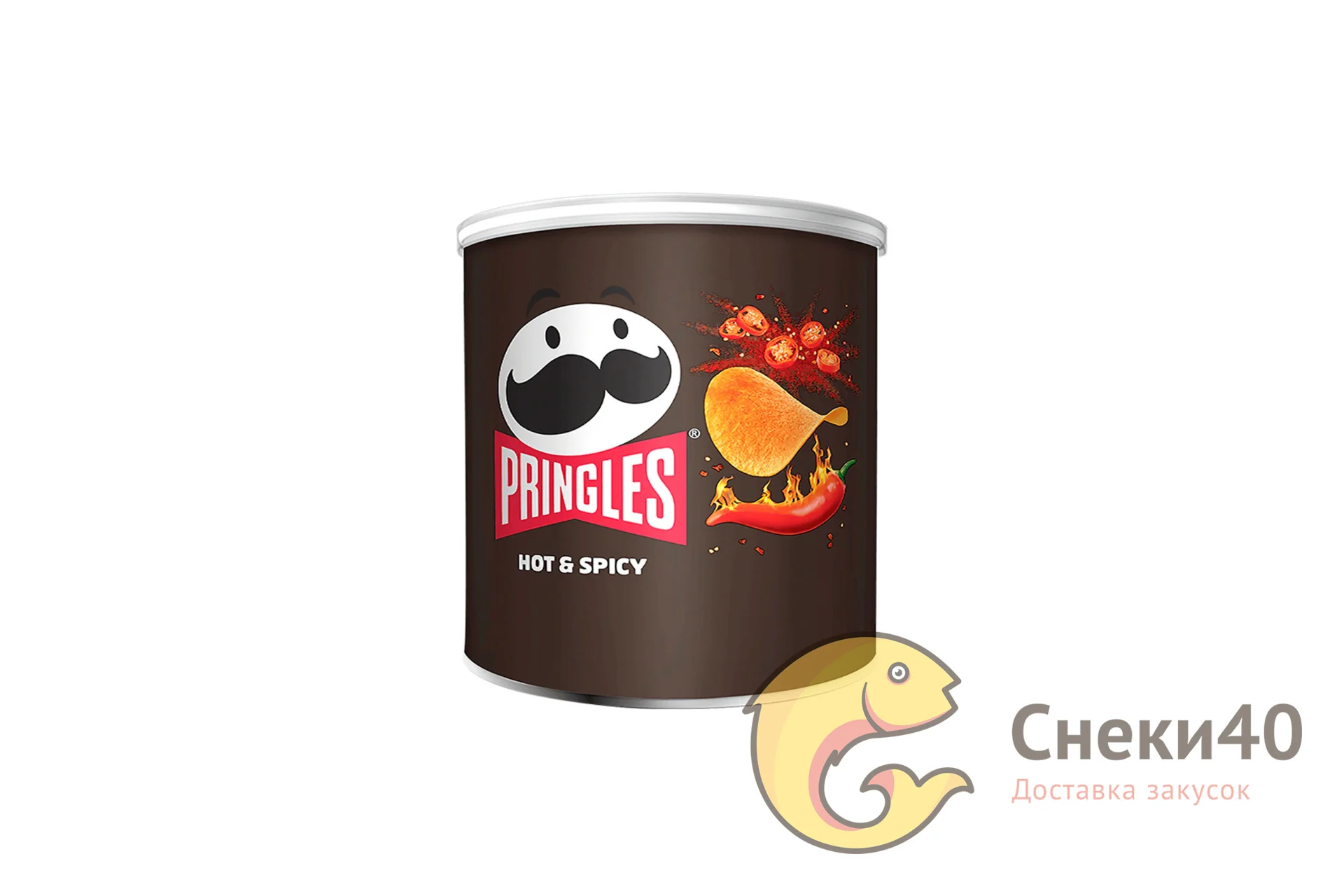 Чипсы "Pringles" 40г Hot & Spicy со вкусом острого перца Чипсы "Pringles" 40г Hot & Spicy со вкусом острого перца