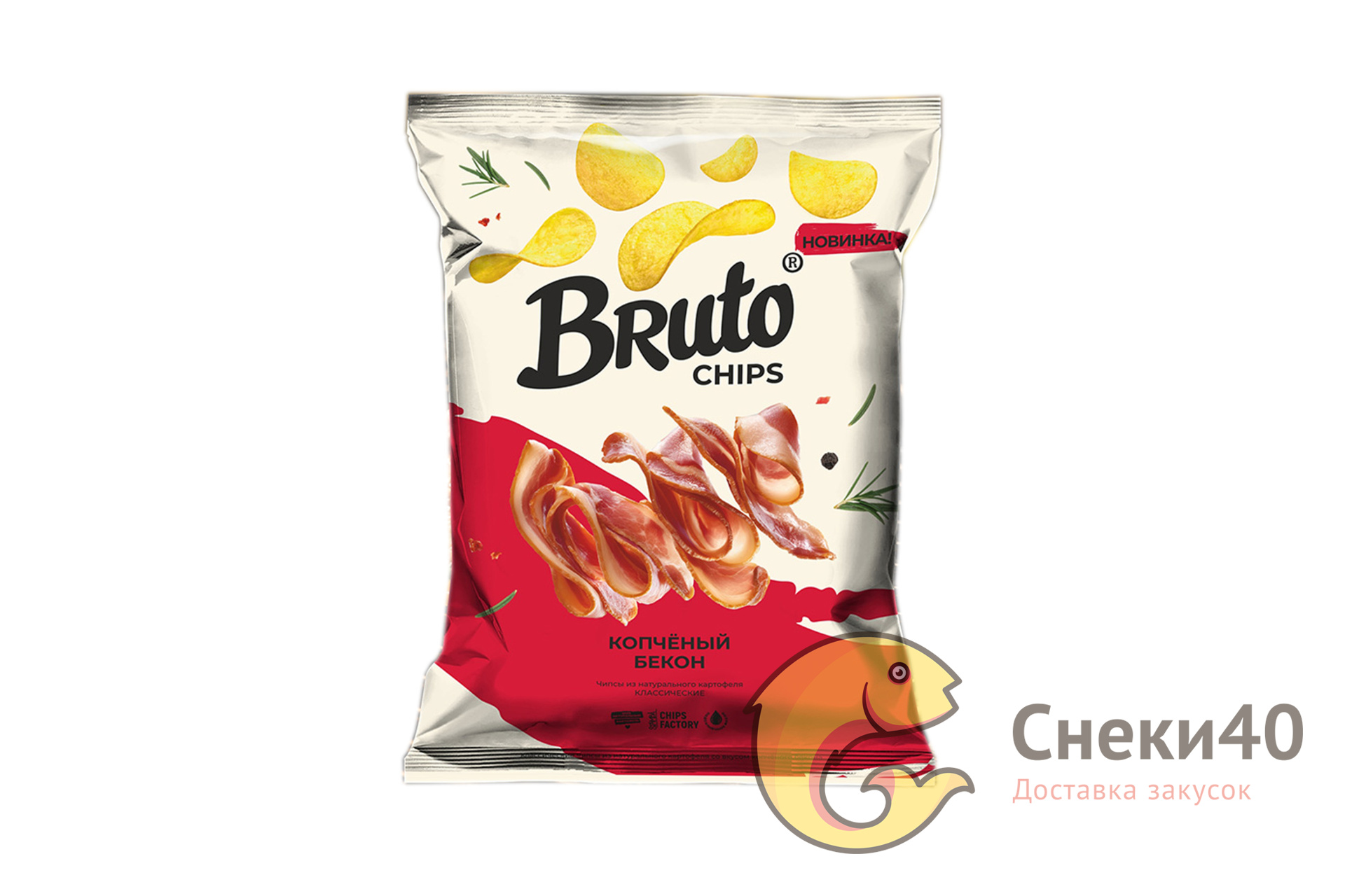 Чипсы BRUTO FLAVOR SL "Копченый бекон" 100г Чипсы BRUTO FLAVOR SL "Копченый бекон" 100г